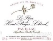 奧巴里奇城堡美人副牌紅葡萄酒(La Fleur de Haut-Bages Liberal, Pauillac, France)