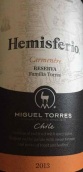 智利桃樂絲極地珍藏佳美娜干紅葡萄酒(Miguel Torres Hemisferio Carmenere Reserva, Central Valley, Chile)