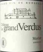 巍都堡梅洛紅葡萄酒(Chateau Le Grand Verdus Merlot, Bordeaux, France)