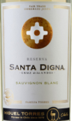 智利桃樂絲圣迪娜珍藏長相思白葡萄酒(Miguel Torres Santa Digna Reserva Sauvignon Blanc, Central Valley, Chile)