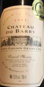 巴瑞酒莊干紅葡萄酒(Chateau du Barry, Saint-Emilion, France)