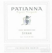 Patianna Fairbairn Ranch Syrah, Mendocino County, USA