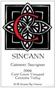 西尼恩冷溪赤霞珠干紅葡萄酒(Sineann Cold Creek Cabernet Sauvignon, Columbia Valley, USA)