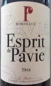 柏菲酒莊三牌紅葡萄酒(Esprit de Pavie, Bordeaux, France)