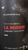 威廉·費爾酒莊使命特級珍藏赤霞珠紅葡萄酒(William Fevre La Mision Gran Reserva Cabernet Sauvignon, Maipo Valley, Chile)