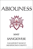 阿比歐尼斯老鷹巖農(nóng)場桑嬌維塞干紅葡萄酒(Abiouness Eaglepoint Ranch Sangiovese, Mendocino County, USA)