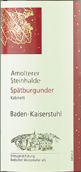 巴登酒莊龍椅黑皮諾小房半干紅葡萄酒(Badischer Winzerkeller Spatburgunder Rotwein Kabinett  HalbTrocken Kaiserstuhl, Baden, Germany)