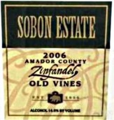 頌博老藤仙粉黛干紅葡萄酒(Sobon Estate Old Vines Zinfandel, Amador County, USA)