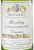 米特·克拉克酒莊克洛圣巫溪雷司令干白葡萄酒(Domaine Mittnacht-Klack Riesling Clos Saint Ulrich, Alsace, France)