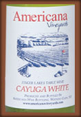 阿美利卡娜白卡玉佳半干白葡萄酒(Americana Vineyards Cayuga White, New York, USA)