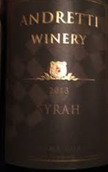 安德烈蒂納帕谷系列西拉紅葡萄酒(Andretti  Winery Napa Valley Syrah, Napa Valley, USA)