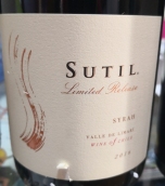 蘇蒂爾酒莊限量版西拉紅葡萄酒(Sutil Limited Release Syrah, Colchagua Valley, Chile)