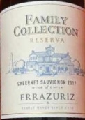 伊拉蘇酒莊家族精選珍藏赤霞珠紅葡萄酒(Errazuriz Family Collection Reserva Cabernet Sauvignon, Central Valley, Chile)