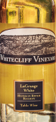 懷特克里夫農(nóng)莊干白葡萄酒(Whitecliff Vineyard La Grange White, Hudson River Region, USA)