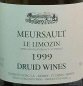 杜雅克酒莊德魯雷蒙金園（默爾索村）白葡萄酒(Domaine Dujac Druid Le Limozin, Meursault, France)