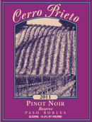 普里托山黑皮諾干紅葡萄酒(Cerro Prieto Pinot Noir, Paso Robles, USA)