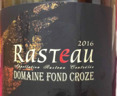 芳德克羅茲酒莊拉斯多紅葡萄酒(Domaine Fond Croze, Rasteau, France)