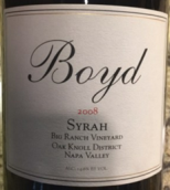 博伊德家族酒莊大牧場園西拉干紅葡萄酒(Boyd Family Vineyard Big Ranch Vineyard Syrah, Oak Knoll District, USA)