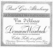 溫巴赫酒莊奧登堡金牌灰皮諾精選顆粒貴腐甜白葡萄酒(Domaine Weinbach Pinot Gris Altenbourg Quintessence de Grains Nobles Cuvee d'Or, Alsace, France)