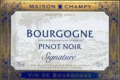 香皮酒莊勃艮第黑皮諾簽名干紅葡萄酒(Maison Champy Bourgogne Pinot Noir Signature, Burgundy, France)