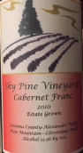 鮑勃與犬天松莊園品麗珠干紅葡萄酒(BobDog Sky Pine Vineyards Cabernet Franc, Sonoma County, USA)