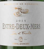 凱馬酒莊白葡萄酒(Cheval Quancard, Entre-Deux-Mers, France)