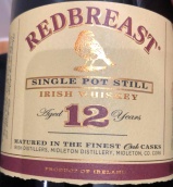 紅嘴鷗12年愛(ài)爾蘭威士忌(Redbreast 12 Year Old Single Pot Still Irish Whiskey, County Cork, Ireland)