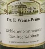 溫斯普蘭酒莊日冕園珍藏雷司令甜白葡萄酒(Dr F Weins-Prum Wehlener Sonnenuhr Riesling Kabinett, Mosel, Germany)