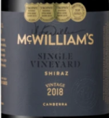 麥克威廉酒莊單一園設(shè)拉子紅葡萄酒(McWilliam's Single Vineyard Shiraz, Canberra, Australia)