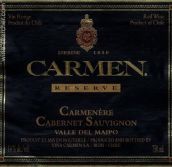 卡門珍藏佳美娜-赤霞珠紅葡萄酒(Carmen Reserve Carmenere - Cabernet Sauvignon, Maipo Valley, Chile)