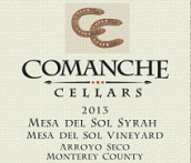 科曼奇梅莎戴索爾園西拉干紅葡萄酒(Comanche Cellars Mesa Del Sol Vineyard Syrah, Monterey County, USA)