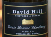 戴維山珍藏霞多麗干白葡萄酒(David Hill Winery Estate Reserve Chardonnay, Willamette Valley, USA)