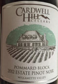 卡德維爾山酒莊波瑪黑皮諾干紅葡萄酒(Cardwell Hill Cellars Pommard Block Pinot Noir, Willamette Valley, USA)