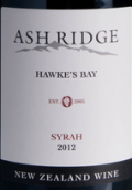 阿什利基卡東納斯園西拉干紅葡萄酒(Ash Ridge Cardoness Vineyard Syrah, Hawke's Bay, New Zealand)