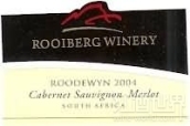 羅伊博格露迪營赤霞珠-梅洛混釀干紅葡萄酒(Rooiberg Winery Roodewyn Cabernet Sauvignon - Merlot, Robertson, South Africa)