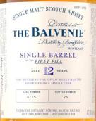 百富單桶初裝12年蘇格蘭單一麥芽威士忌(The Balvenie Single Barrel First Fill Aged 12 Years Single Malt Scotch Whisky, Speyside, UK)