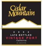 雪松山遲裝瓶年份波特風格加強酒(Cedar Mountain Winery Late Bottled Vintage Port, California, USA)