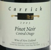 凱瑞克黑皮諾干紅葡萄酒(Carrick Pinot Noir, Central Otago, New Zealand)