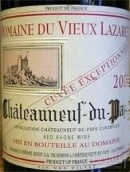 维尔特别窖藏教皇新堡干红葡萄酒(Domaine du Vieux Lazaret Chateauneuf du Pape Cuvée Exceptionnelle, Chateauneuf-du-Pape, France)