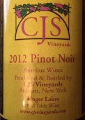 CJS黑皮諾干紅葡萄酒(CJS Vineyards Pinot Noir, Finger Lakes, USA)