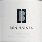 本海因斯酒莊瑚珊干白葡萄酒(Ben Haines Wine Roussanne, Yarra Valley, Australia)