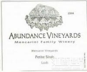 富裕門卡里尼小西拉干紅葡萄酒(Abundance Vineyards Mencarini Petite Sirah, Lodi, USA)