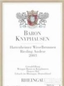 Weingut Baron zu Knyphausen Hattenheimer Wisselbrunnen Riesling Auslese, Rheingau, Germany