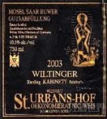 圣優(yōu)荷夫魏廷格老藤珍藏雷司令白葡萄酒(Weingut St. Urbans-Hof Wiltinger Riesling Kabinett Alte Reben, Mosel, Germany)