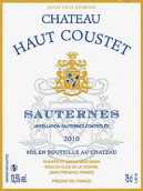 奧科斯特甜白葡萄酒(Chateau Haut-Coustet, Sauternes, France)