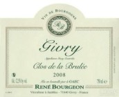 Domaine Rene Bourgeon Givry Clos de la Brulee, Cote Chalonnaise, France