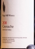 佩奇米爾歌海娜干紅葡萄酒(Page Mill Grenache, Livermore Valley, USA)