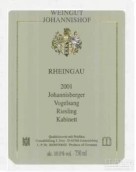 Weingut Johannishof-Eser Johannisberger Vogelsang Riesling Kabinett, Rheingau, Germany