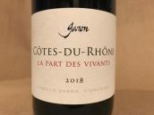 加龙酒庄罗讷河谷生活的一部分红葡萄酒(Domaine Garon Cote du rhone La Part Des Vivants)