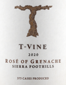 T藤酒莊歌海娜桃紅葡萄酒(T-Vine Winery Rose of Grenache, Sierra Foothills, USA)